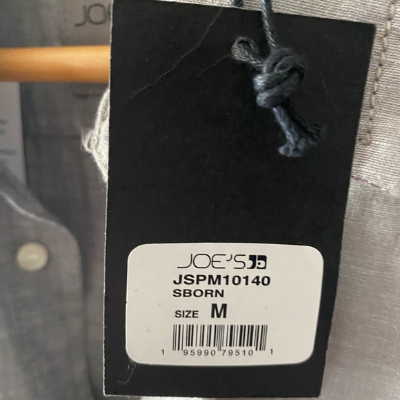 NWT Joe’s Jeans men’s grey, button down shirt. Size M - Picture 4 of 7